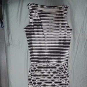 Athleta Stripe Ruched Tulip Dress S